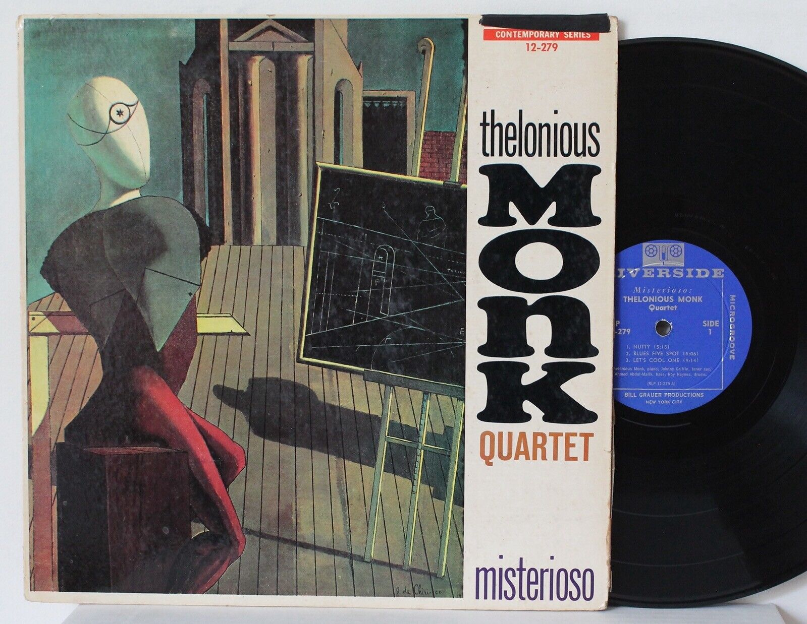 Thelonious Monk LP “Misterioso” ~ Riverside 12-279 ~ DG Mono ~ Johnny Griffin