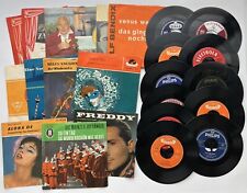 Lot of 24 Vintage German 45 Records Picture Sleeves Adapters Polydor Telefunken picture
