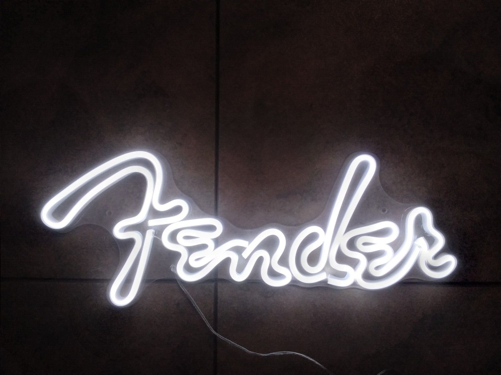 Fender Guitar Faux Neon LED Sign for RVs, Bars, Man Caves, 17