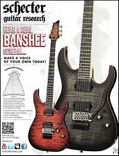Schecter Guitar Research 2013 Banshee Series advertisement 8 x 11 ad print picture