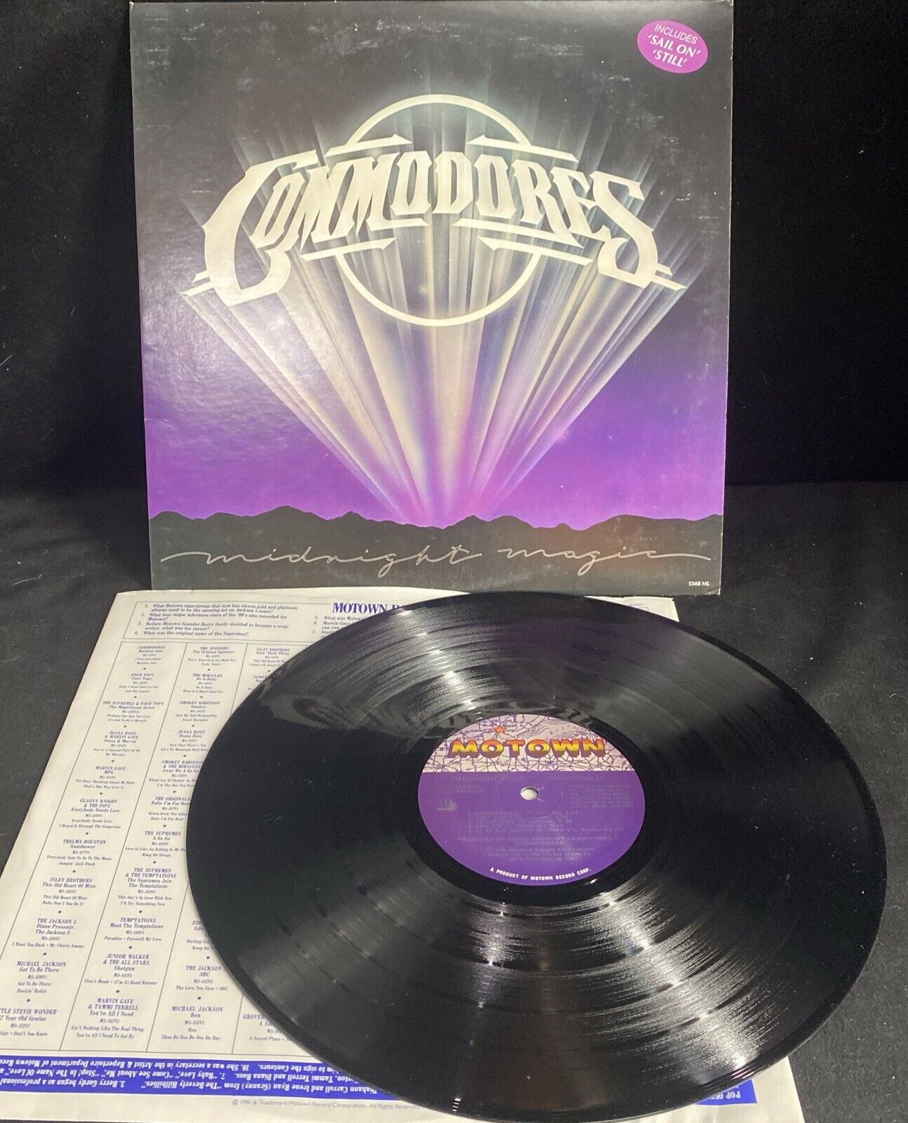 COMMODORES LP Midnight Magic MOTOWN  5348ML Vinyl Record VG EX