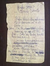 HAND WRITTEN NOTES BY JIMI HENDRIX FOR ‘PURPLE HAZE’ SONG *(Reproduction)* picture