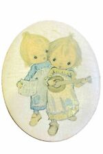 Vintage Precious Moments Plaque Boy And Girl Playing Music picture