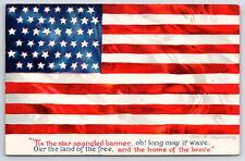 Clapsaddle Patriotic~Star Spangled Banner Lyrics~Flag Fills Corners~Early WOLF picture