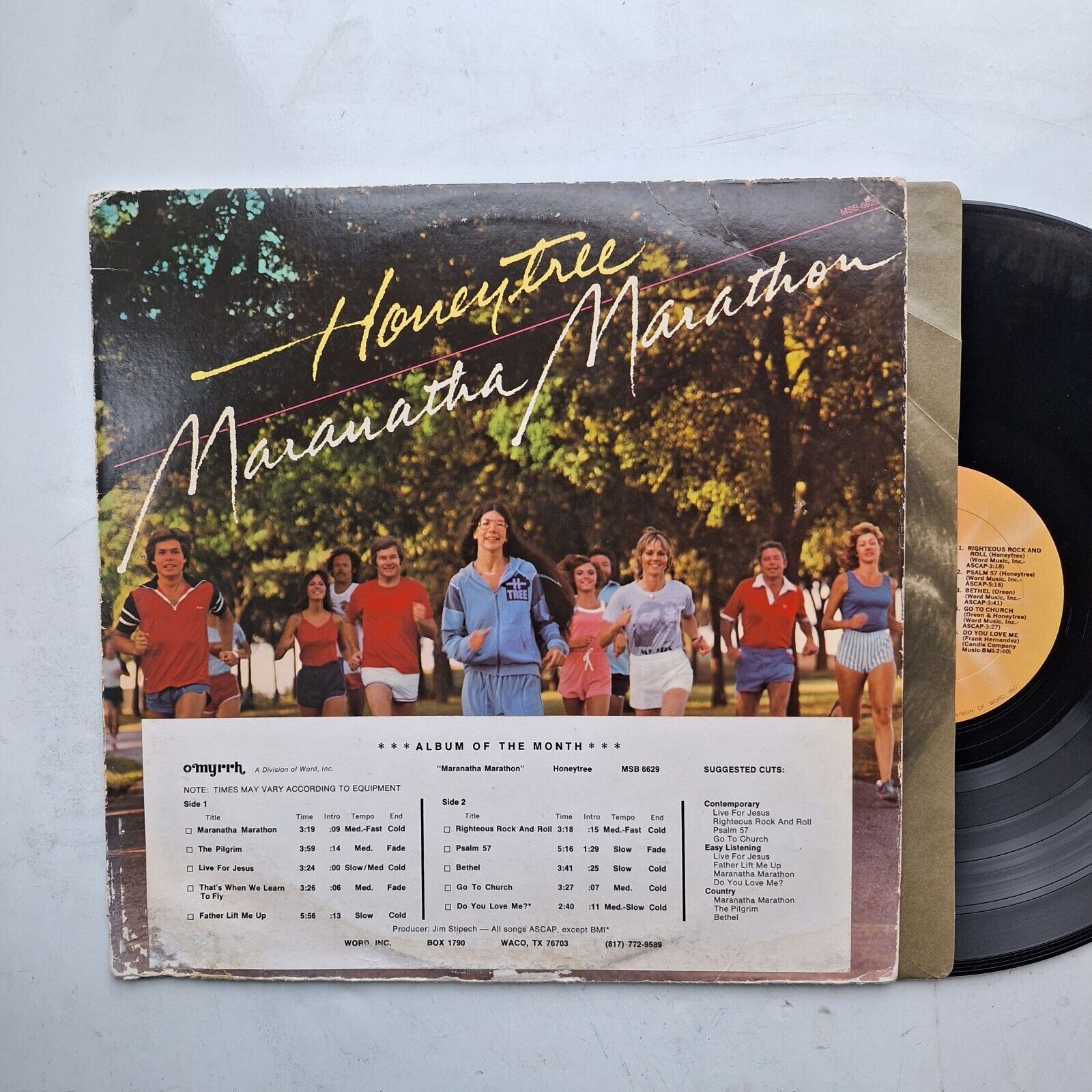 HONEYTREE Maranatha Marathon VINYL LP MSB-6629 Myrrh 1979 Promo