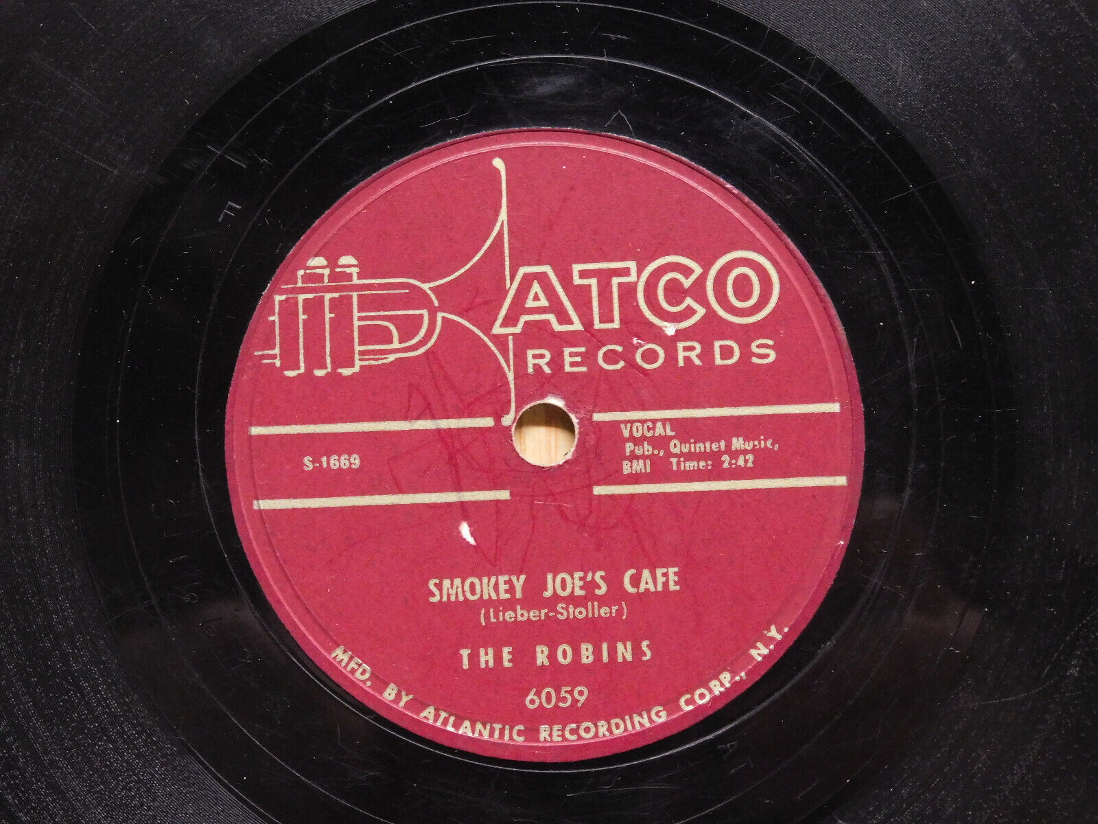 The Robins doo wop dvp 78 Just Like A Fool bw Smokey Joe's Cafe on ATCO Records