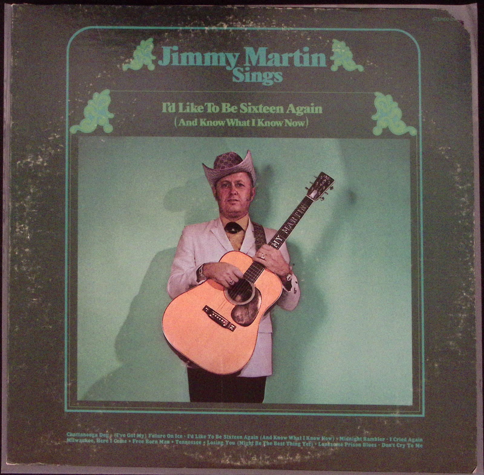 JIMMY MARTIN SINGS I'D LIKE TO BE SIXTEEN AGAIN DECCA EXC VINYL LP 141-53W