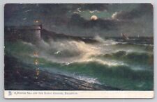 1907-15 Postcard  A Rough Sea Off The Banjo Groyne Brighton UK Raphael Tuck picture