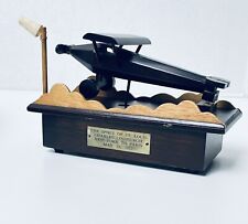 Spirit of St. Louis Airplane Music Box Wood Moving Airplane Vintage picture