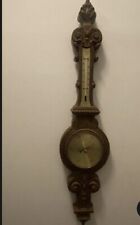 Vintage Springfield Banjo Style Weather Station Thermometer Barometer 29.75' Tal picture