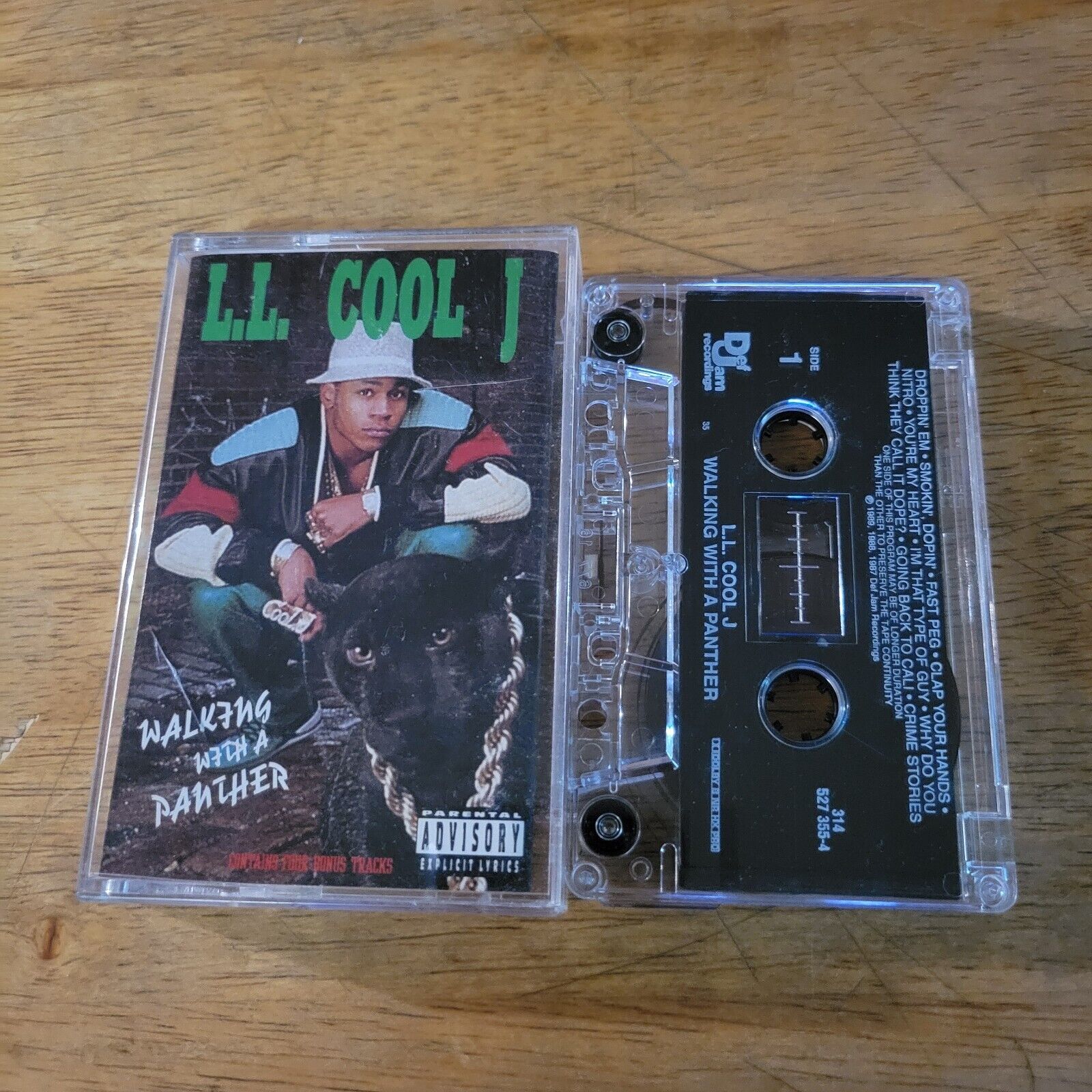 LL COOL J Walking With A Panther Cassette Tape 1989 Rap Hip-Hop Tested works