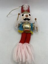 Vintage NOS Yarn Drum Major with Drum Christmas Ornament picture