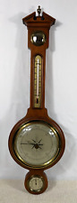 Vintage Airguide Mahogany Banjo Style Wall Barometer Weather Station 29” picture