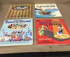 Vintage Walt Disney Music Book  4pc Lot Vinyl Music Books. picture