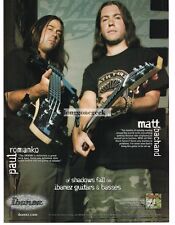 2004 IBANEZ Electric Guitar & Bass PAUL ROMANKO, MATT BACHAND VINTAGE Print Ad picture