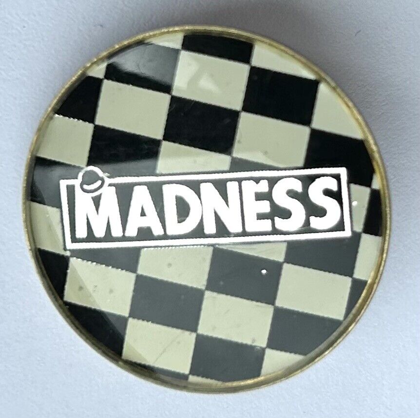 Very Rare Original Vintage Madness Lapel Pin Badge; 2 Tone, Ska. Suggs