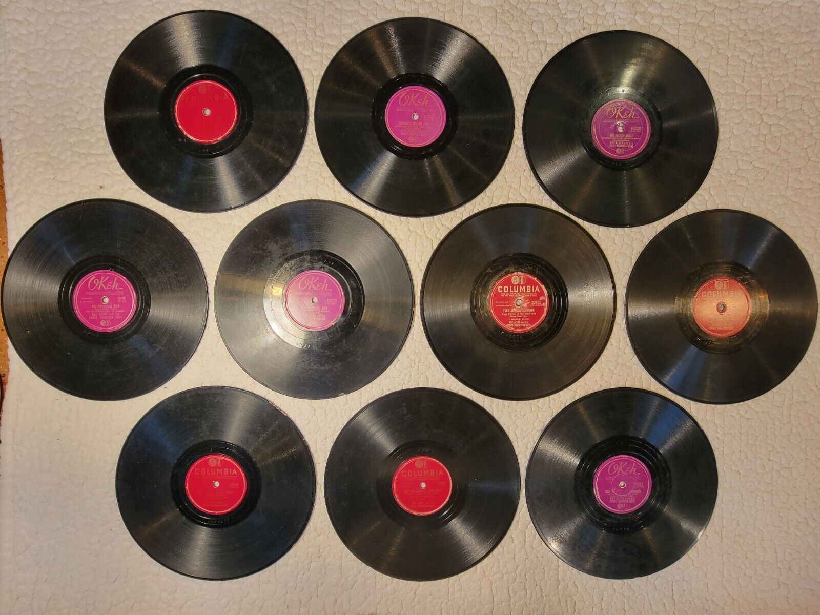Roy Acuff  10 Record Lot COLUMBIA  78 Rpm 10” Records