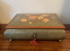Vintage SORRENTO Floral Music Jewelry Trinket Box w Key, Italy -  Dr Zhivago picture