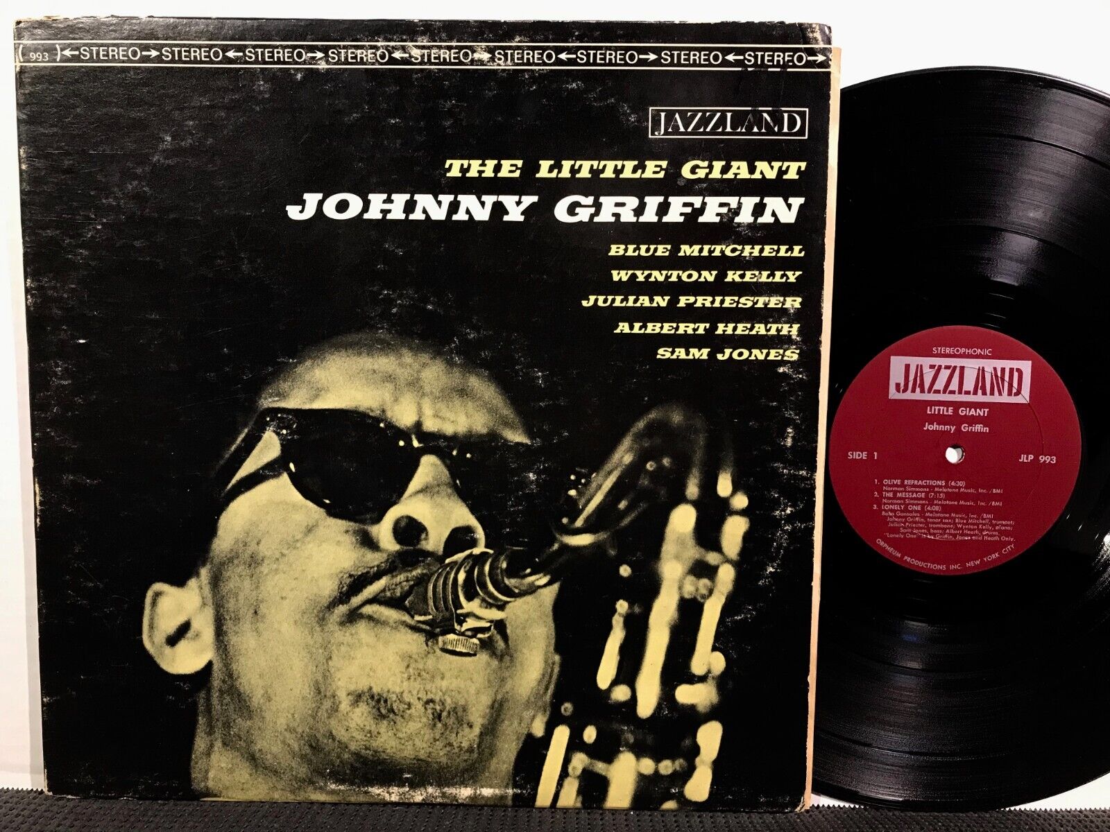 JOHNNY GRIFFIN Little Giant LP JAZZLAND JLP 993 STEREO 1963 Jazz MITCHELL KELLY
