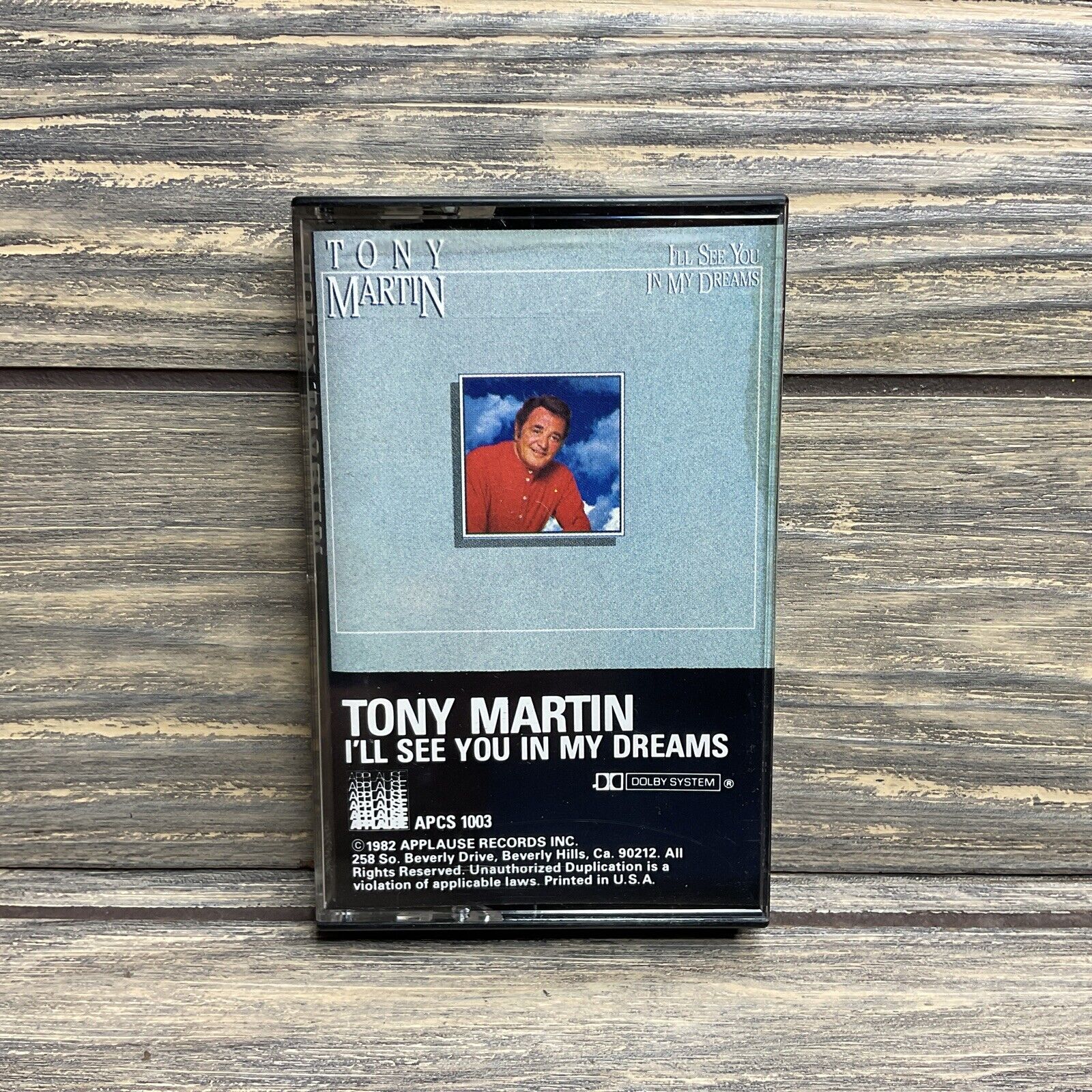Vtg I’ll See You In My Dreams Tony Martin 1982 Applause Records Cassette Tape