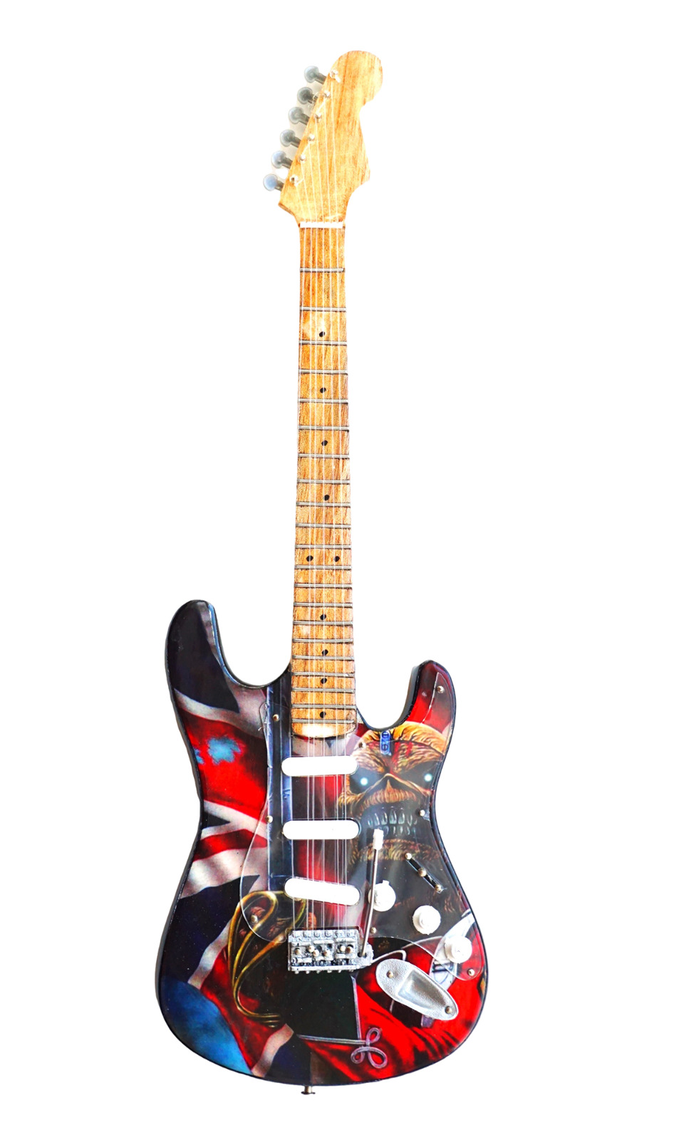 Wooden Miniature Guitar Replica Iron Maiden Tribute