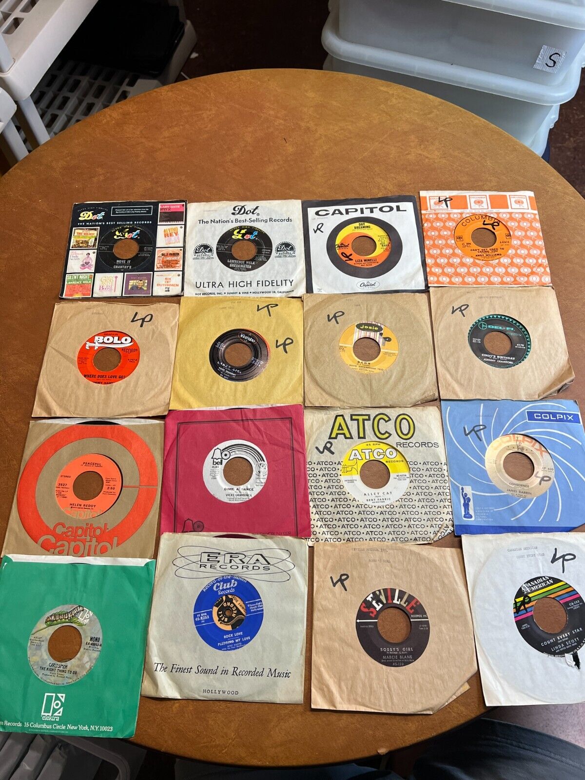 Vintage 1970’s Vinyl Lot of 16 LP Records 45 RPM