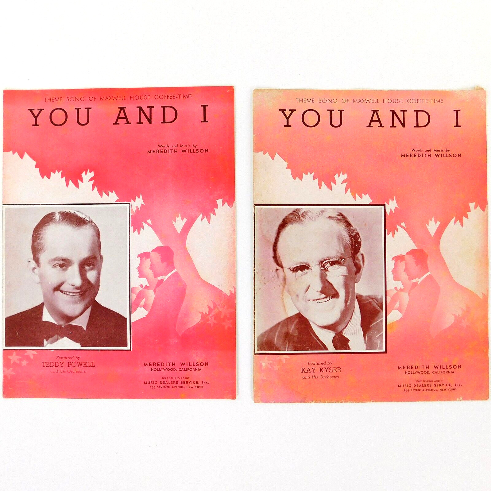 Vintage Sheet Music  Lot-2, You And I, Maxwell House Coffee-Time Theme 1941