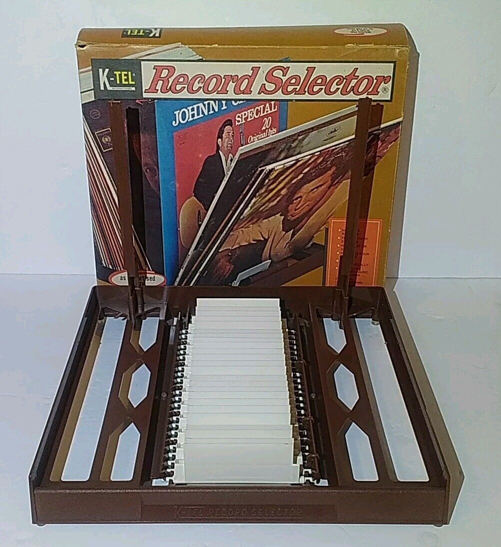 Vintage K-TEL Record Selector - 24 Record, In Original Box Never Used LN 1970s,