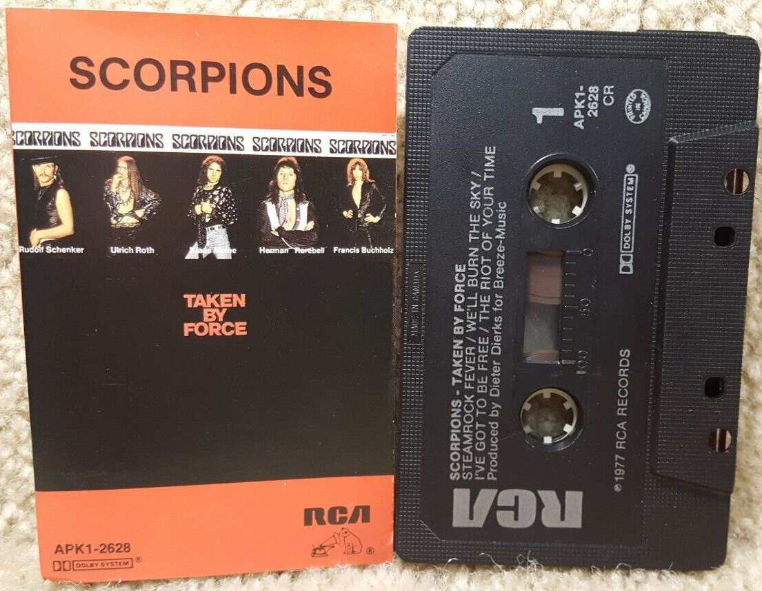 Scorpions Taken By Force Canada Release Cassette Tape RCA Records Vintage 1977