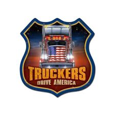 Truckers Drive America Vintage Vinyl Decal Sticker Waterproof picture