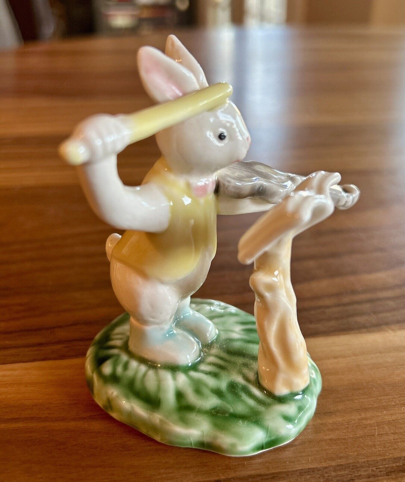 Vintage ALBERT KESSLER Ceramic Bunny Rabbit Figurine Orchestra Music VIOLIN