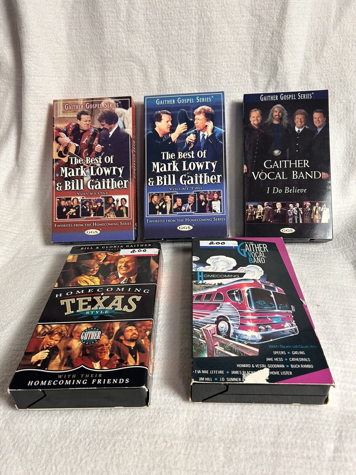 Gaither Vocal Band Gospel 5 Vhs Lot. Great Collection Christian Religious Holy