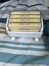 Vintage Baby Lullaby Cradle Cassette Tapes In A White Wooden Cradle RARE FIND picture