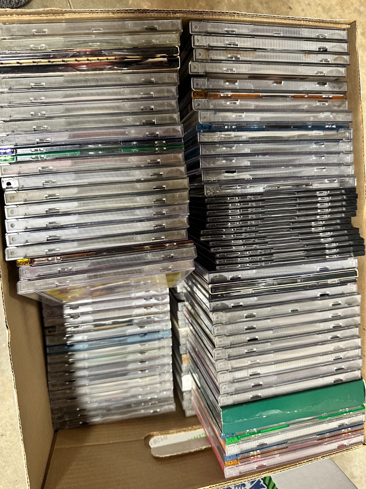 Two boxes (approx 300) of used CD\'s. Includes some rare and valuable disks.
