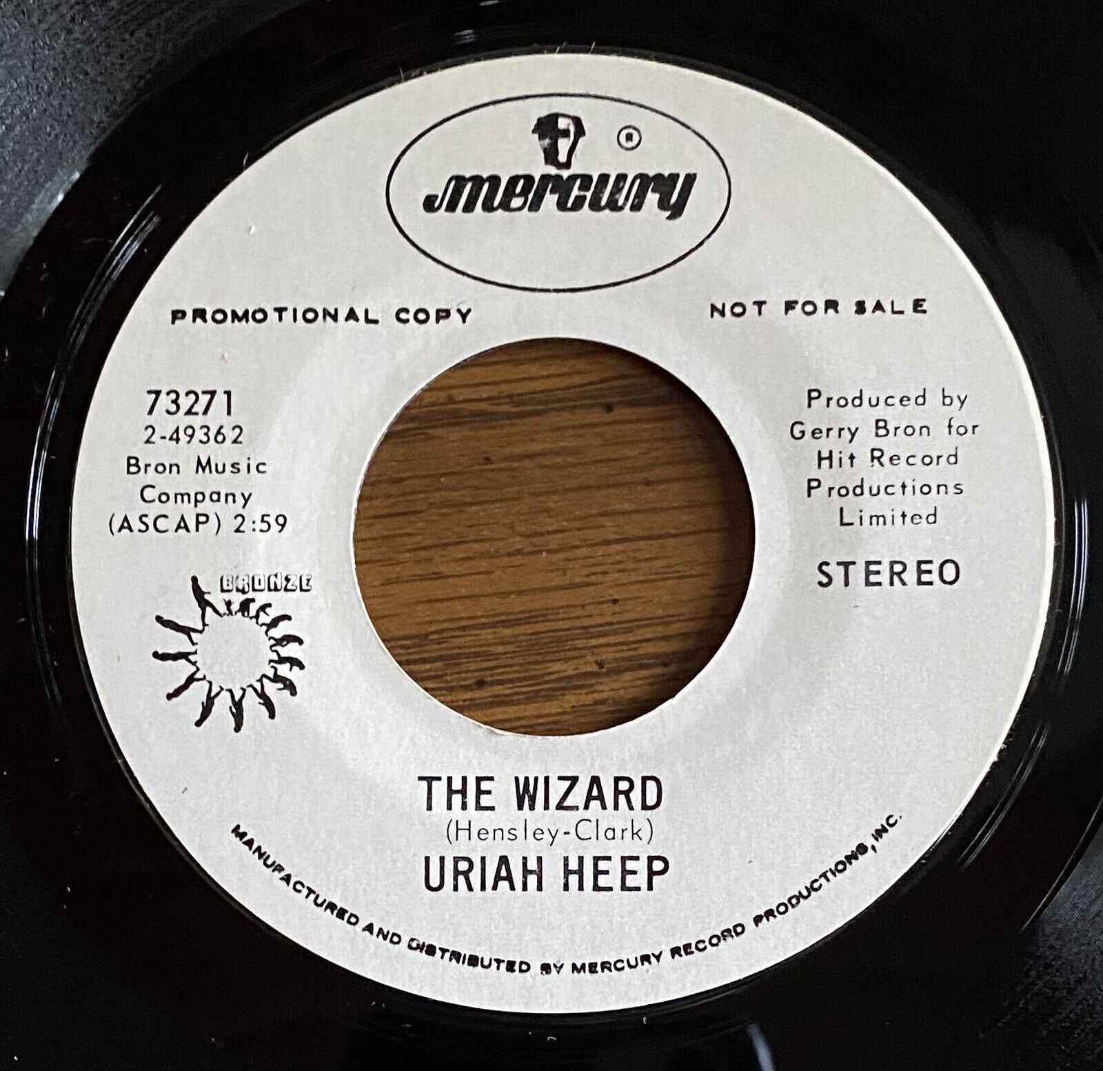 URIAH HEEP  The Wizard Why 45 RPM Promo (1971) Radio Station NM