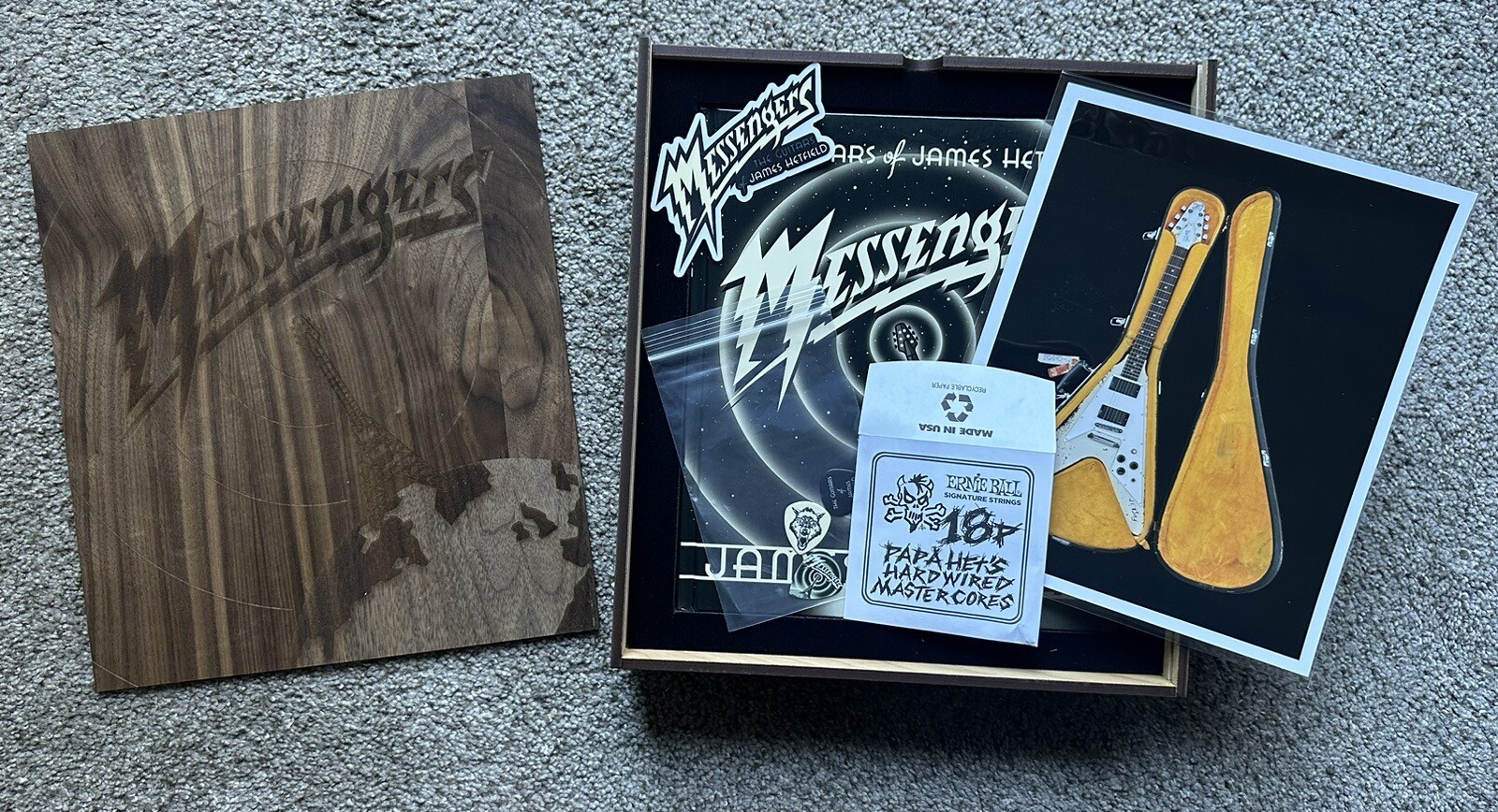Metallica James Hetfield Messengers SIGNED DELUXE Edition Book Wooden #81 / 250