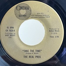 The Real Pros – Take The Time / The Sea • Rare Song Poem 45 • Cinema Hear picture