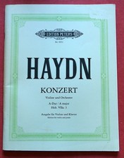 HAYDN KONZERT Violin & Orch. Violin & Piano Edition Peters 9953 Sheet Music Book picture