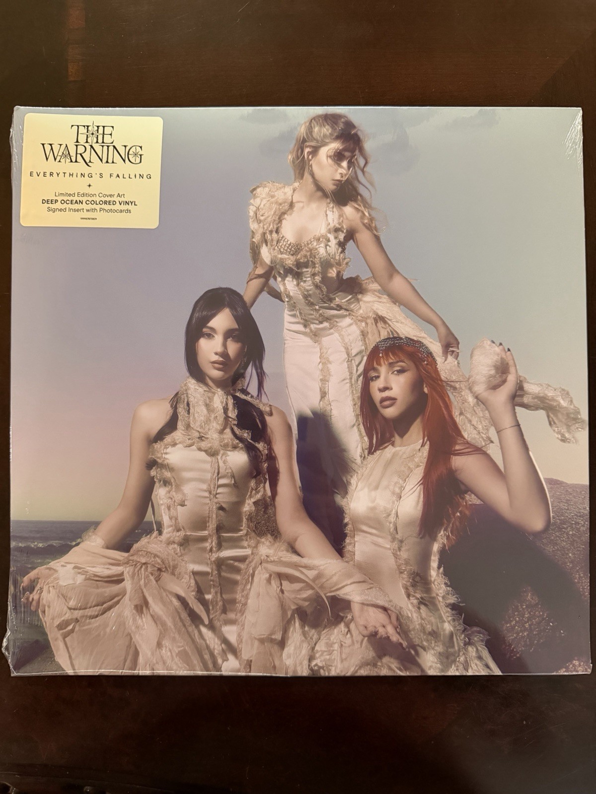 The Warning Everything’s Falling Alt Cover Signed Limited Deep Ocean Vinyl WOW
