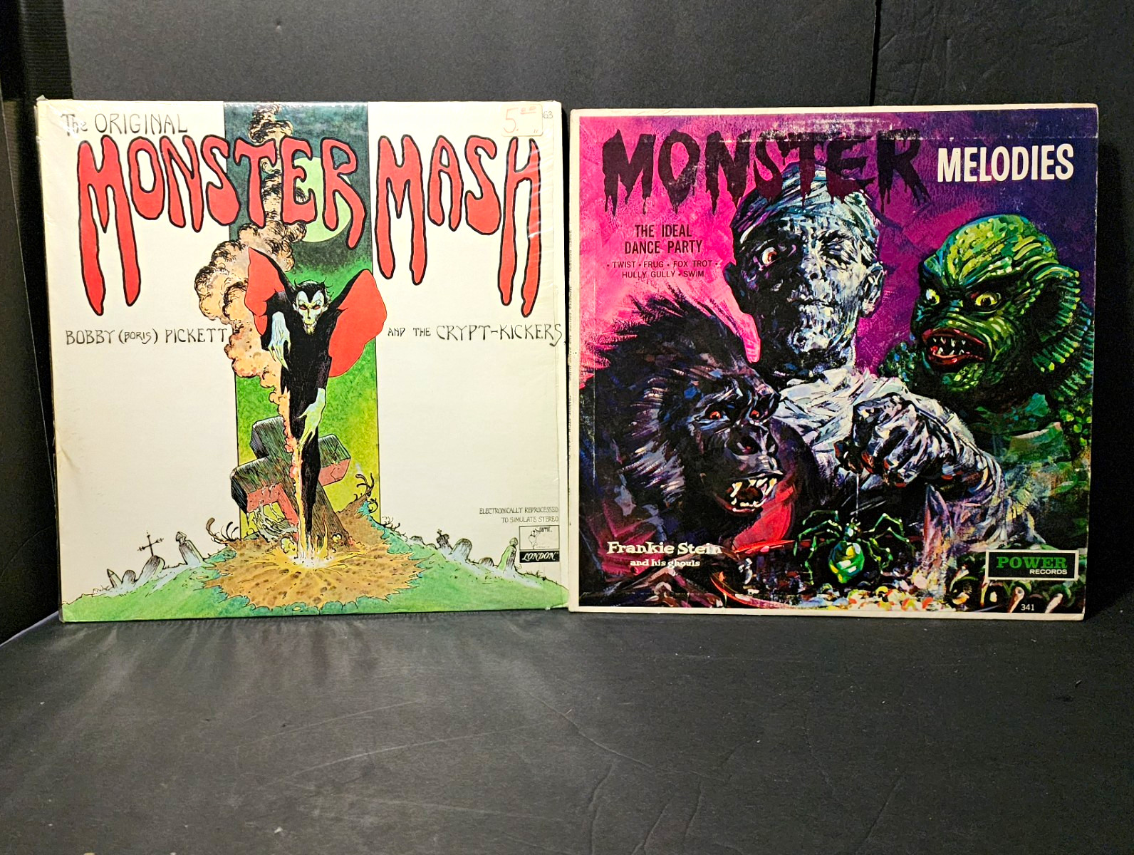 Vintage Halloween Horror Vinyl LP Lot Monster Mash 1973 Parrot Frankie Stein VG