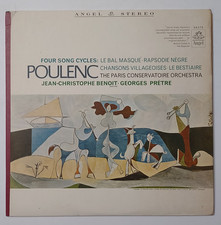 Four Song Cycles Poulenc vinyl record Jean-Christophe Benoit Tested Angel 36370 picture
