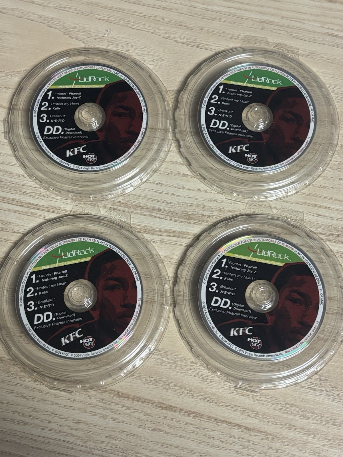 Rare Vintage 2004 LidRock KFC Promo Mini CD- Pharrell
