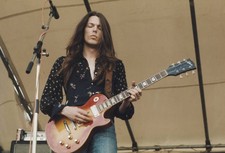 Guitarist Scott Gorham Performs Playing A Gibson Les Paul Guitar O- Old Photo picture