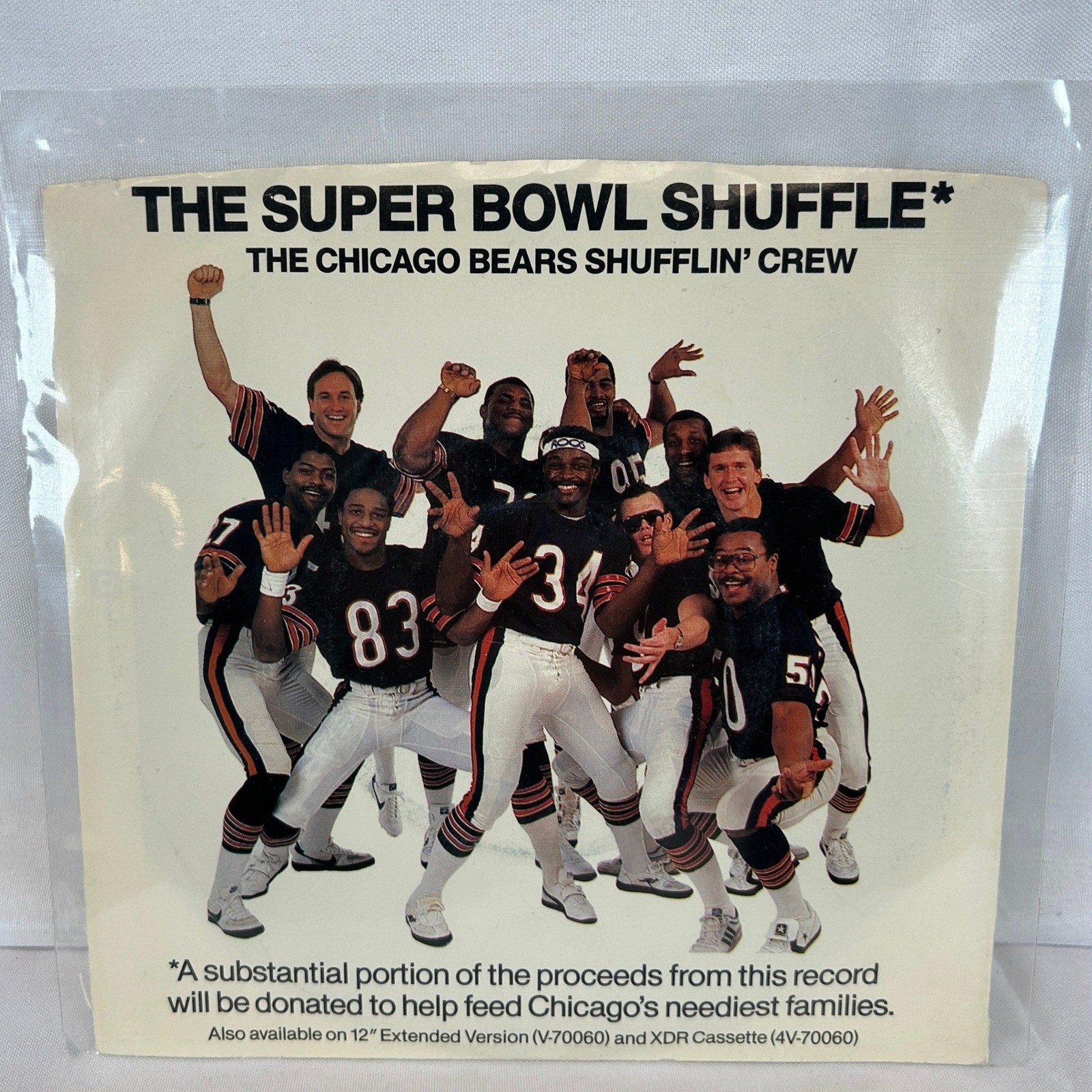 Chicago Bears Shufflin\' Crew The Super Bowl Shuffle 45 RPM Vinyl 7\