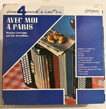 MAURICE LARCANGE AND HIS ACCORDIONS – AVEC MOI A PARIS SP44013 VINYL LP VG+ A21 picture