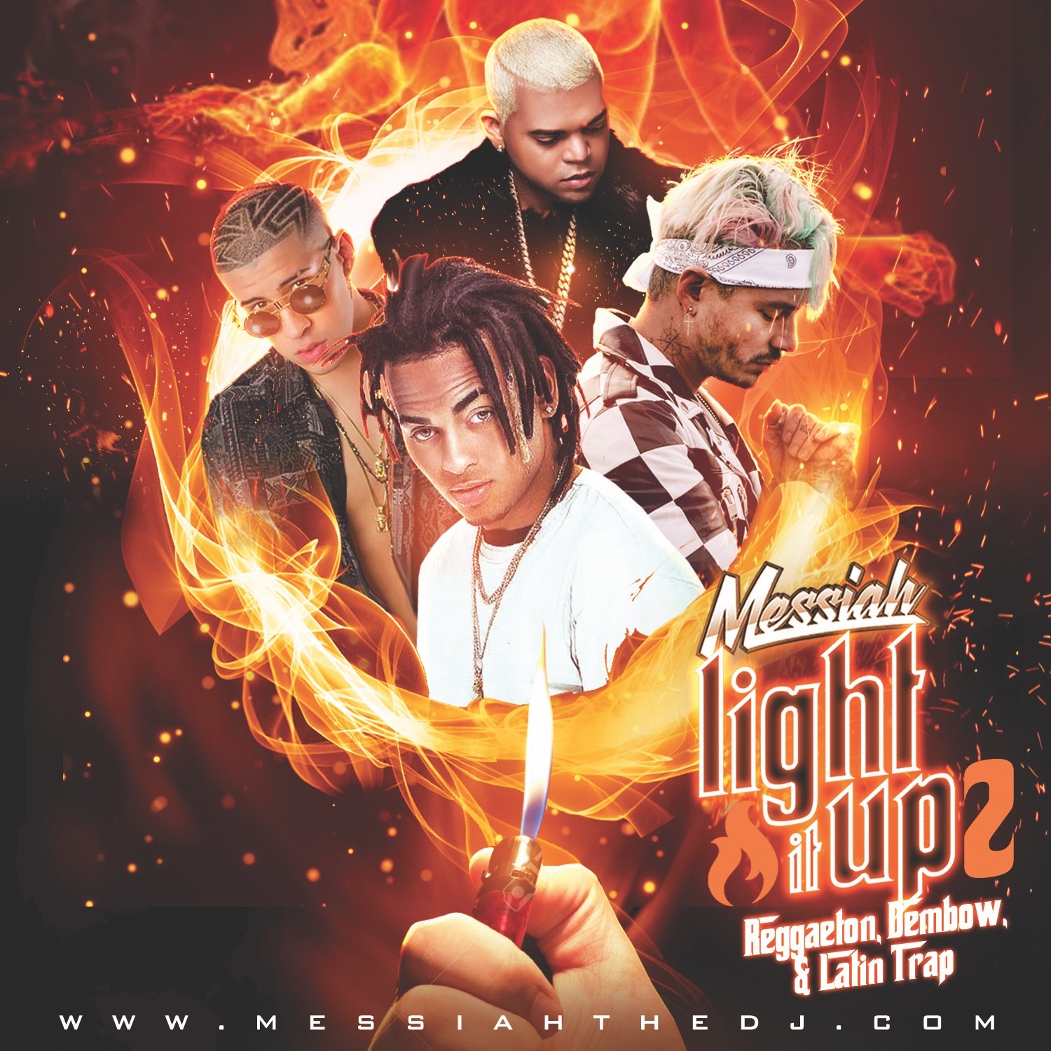 DJ MESSIAH - LIGHT IT UP 2 REGGAETON DEMBOW & LATIN HIP HOP PARTY MIX CD MIXTAPE