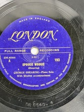 Lot of 2 - Jazz Records 78RPM George Shearing Anton Karas -  London 536 193 V+ picture