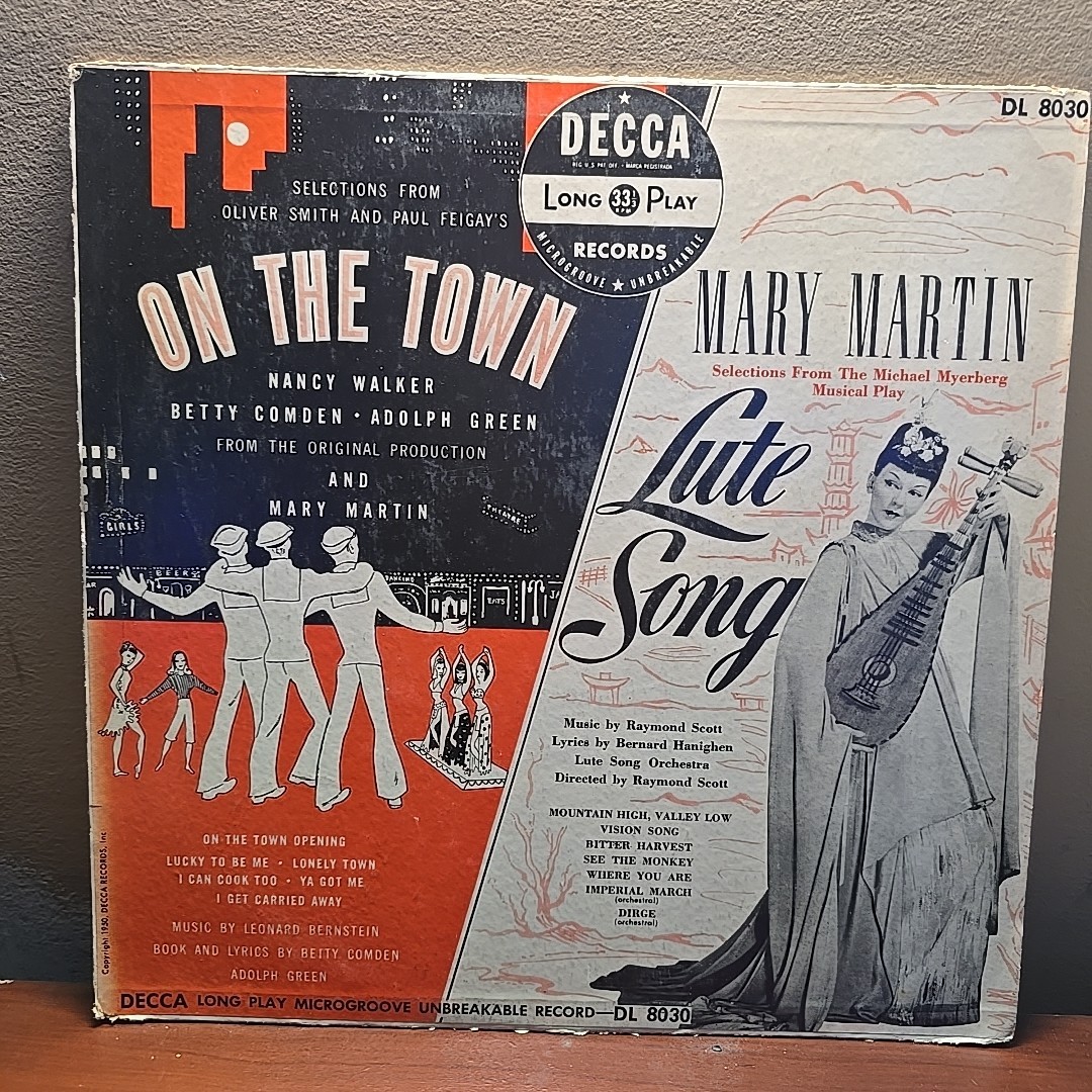 Selections From \'Lute Song\' And \'On The Town\' - 1950 Decca DL 8030 Vinyl LP 