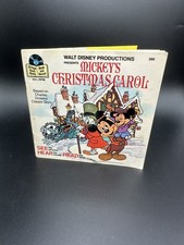Vintage/Disneyland Mickey's Christmas Carol Book & Record 1982 picture