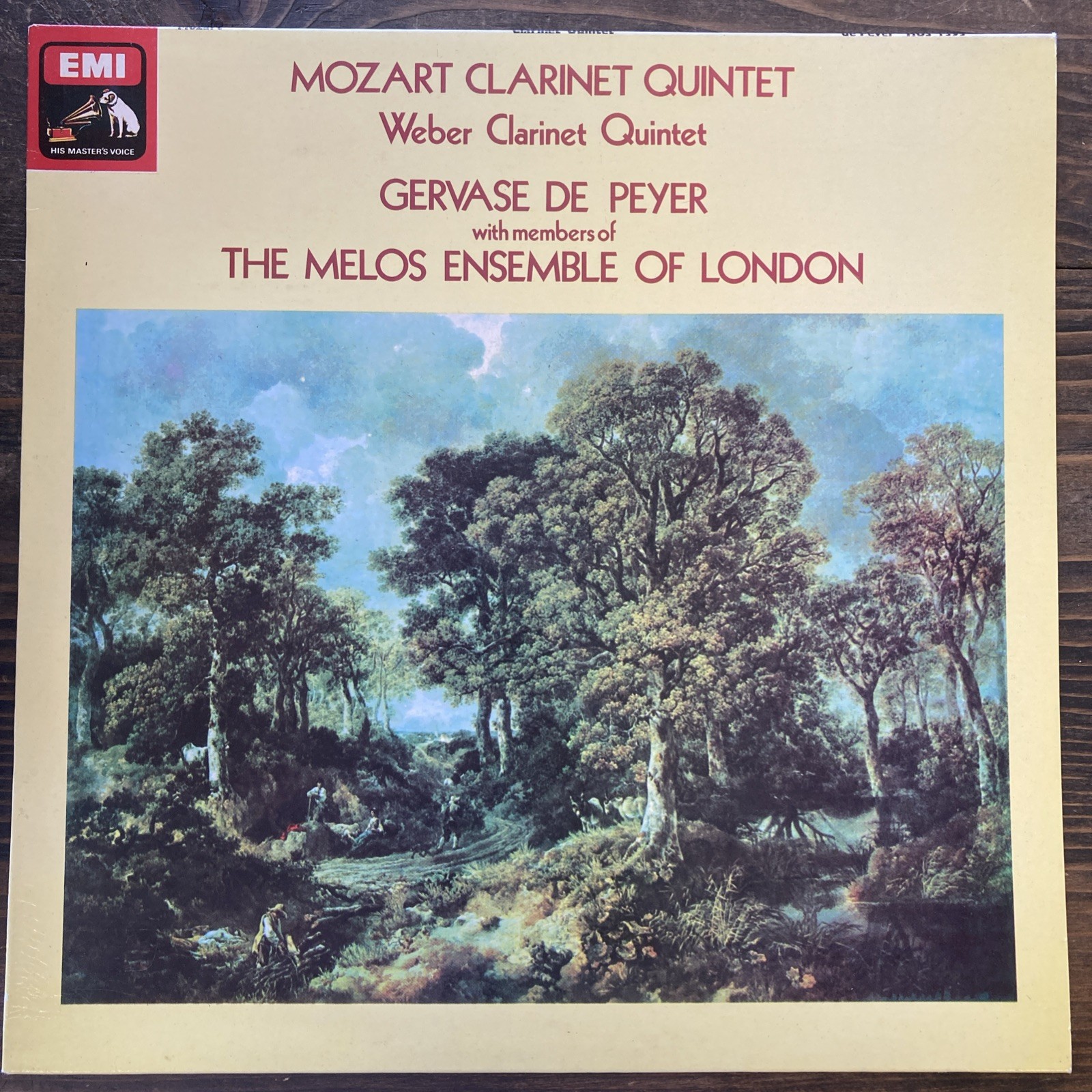 HQS 1395 Mozart Weber Clarinet Quintets De Peyer Melos Ensemble EX/EX Stereo EMI